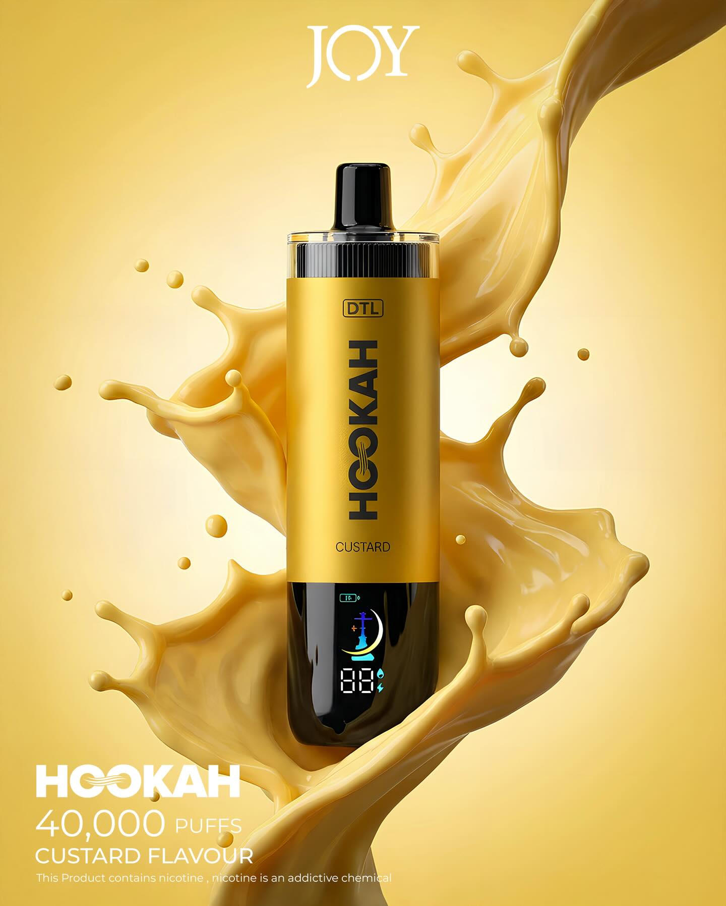 Joy Hookah 40,000 Puffs Custard Flavour