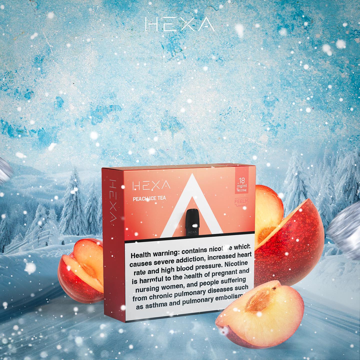 Joy Hookah Hexa Peach Ice Tea