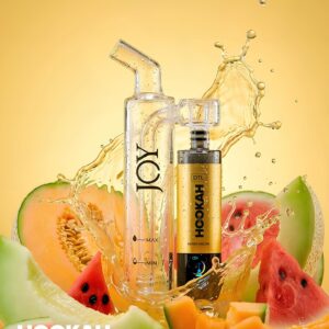 Joy Hookah 40,000 Puffs Mixed Melon Flavour with Portable Glass Dab Bubbler (Refillable)